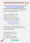 ATI Mental Health Proctored Questions and  Correct Answers the Latest Update