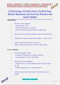 CS 6515 final&comma; CS 6515 Final&comma; CS 6515 Final  Review Questions and Correct Answers the  Latest Update