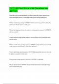 IME 144 Final Exam with Questions and Answers