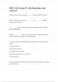 IME 144 Lecture 5 with Questions and Answers