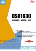 DSC1630 Assignment 4 Semester 1 2023 (769308)