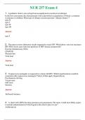 NUR 257 &lpar; LATEST 2024 &sol; 2025 &rpar; EXAM 4 &vert; GUARANTEED A&plus; ACTUAL QUESTIONS AND ANSWERS