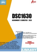 DSC1630 Assignment 3 Semester 1 2023 (769272)