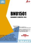 BNU1501 Assignment 3 Semester 1 2023 (678644)
