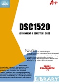 DSC1520 ASSIGNMENT 4 SEMESTER 1 2023