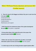 WGU C790 Pretest Practice Questions and Answers 2023 (Verified Answers)