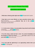 New York State Permit Test's BUNDLE PACK SOLUTION 2023 &lpar;Questions and Answers &rpar;&lpar;Verified Answers&rpar;