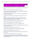 FNP from practice exam AANP Question and answers rated A&plus; verified 2023
