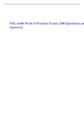 NSG 6440 Week 9 Practice Exam {100 Questions and Answers}
