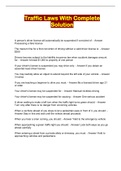 Traffic Laws With Complete Solution