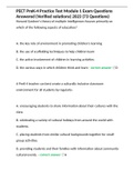 PECT PreK-4 Practice Test Module 1 Exam Questions Answered &lpar;Verified solutions&rpar; 2023