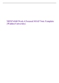 NRNP 6540 Week 4 Focused SOAP Note Template {Walden University}