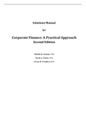 Corporate Finance A Practical Approach 2e Michelle  Clayman  Martin Fridson George Troughton Matthew Scanlan (Solution Manual)