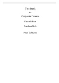 Corporate Finance, The Core 4e Jonathan Berk, Peter DeMarzo (Test Bank)