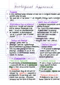 The behaviourist approach and biological approach detailed notes AQA