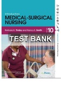 TEST BANK INTRODUCTORY MEDICAL SURGICAL NURSING 10TH EDITION TIMBY SMITH COMPLETE