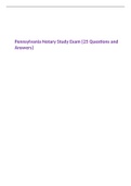 Pennsylvania Notary Study Exam &lbrace;25 Questions and Answers&rcub;