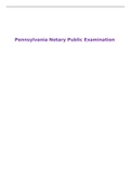 Pennsylvania Notary Public Examination
