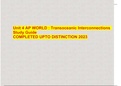 Unit 4 AP WORLD : Transoceanic Interconnections Study Guide COMPLETED UPTO DISTINCTION 2023