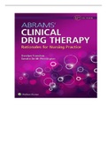 Complete Test Bank Abrams' Clinical Drug Therapy&colon; Rationales for Nursing Practice 12th Edition by Frandsen
