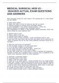 MEDICAL SURGICAL HESI V2 - 2024&sol;2025 ACTUAL EXAM QUESTIONS AND ANSWERS