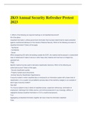 JKO Annual Security Refresher Pretest 2023