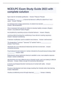 NCE&sol;LPC Exam Study Guide 2023 with complete solution