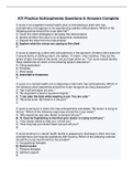 ATI Practice Schizophrenia Questions & Answers Complete