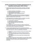 ATI Rn Comprehensive Predictor Schizophrenia 70 Questions and Answers 100&percnt; Correct
