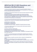 HESI Exit RN V3 2023 Questions and Answers &lpar;Verified Answers&rpar;