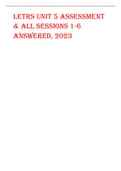LETRS Unit 5 Assessment  & All Sessions 1-6 Answered&comma; 2023 