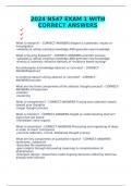 2024 N547 EXAM 1 WITH CORRECT ANSWERS