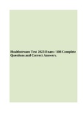 Healthstream Test 2023 Exam / 108 Complete Questions and Correct Answers.