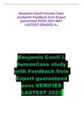 Benjamin Cavill I-human Case study with Feedback from Expert guaranteed PASS 2023 MAY LASTEST GRADED A+              Benjamin Cavill I-human Case study with Feedback from Expert guaranteed pass VERIFIED LASTEST 2023 