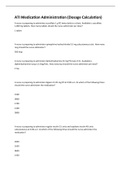 ATI Medication Administration &lpar;Dosage Calculation&rpar;&lpar;Verified Answers&rpar; LATEST VERSION 2022&sol;2023 