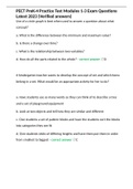 PECT Module 2 PreK-4 Exam Questions and Answers