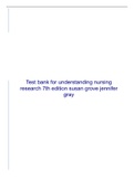 Test bank for understanding nursing research 7th edition susan grove jennifer gray