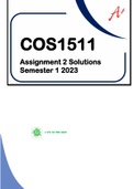 COS1511 - ASSIGNMENT 2 SOLUTIONS (SEMESTER 01 - 2023)