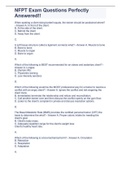 NFPT Exam Questions Perfectly Answered!!