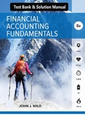 SOLUTIONS MANUAL for Financial Accounting Fundamentals, 8th Edition, By John Wild. ISBN13: 9781260728606. Complete Download.