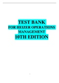 TEST BANK  FOR HEIZER OPERATIONS MANAGEMENT  10TH EDITION