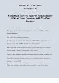 SonicWall Network Security Administrator &lpar;SNSA&rpar; Exam Question With Verified Answers&period;