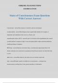 States of Consciousness Exam Questions With Correct Answers