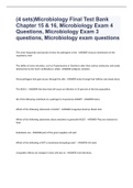 (4 sets)Microbiology Final Test Bank Chapter 15 & 16, Microbiology Exam 4 Questions, Microbiology Exam 3 questions, Microbiology exam questions
