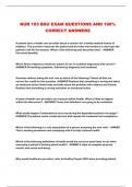 NUR 103 BSU EXAM QUESTIONS AND 100&percnt; CORRECT ANSWERS