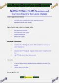 NURS617 FINAL EXAM Questions and  Correct Answers the Latest Update