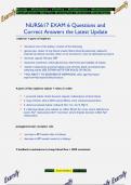 NURS617 EXAM 6 Questions and  Correct Answers the Latest Update