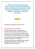 ASD FINAL TEST EXAM 2024-2025 ACTUAL EXAM 2 VERSIONS &lpar;VERSION A AND B&rpar; COMPLETE 600 QUESTIONS WITH DETAILED VERIFIED ANSWERS &lpar;100&percnt; CORRECT ANSWERS&rpar; &sol;ALREADY GRADED A&plus;