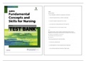 TEST BANK WILLIAMS- DEWIT'S FUNDAMENTAL CONCEPTS AND SKILLS FOR NURSING, 5TH EDITION