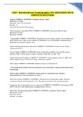  Western Governors C839 - Introduction to Cryptography&vert; 190 QUESTIONS&vert; WITH COMPLETE SOLUTIONS latest 2023&sol;2024